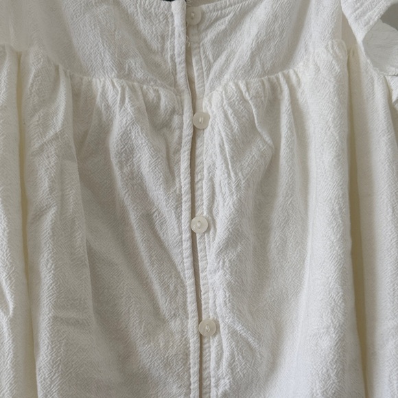 NWT Universal Thread White Ruffle Button-Front Dress - Picture 4 of 8